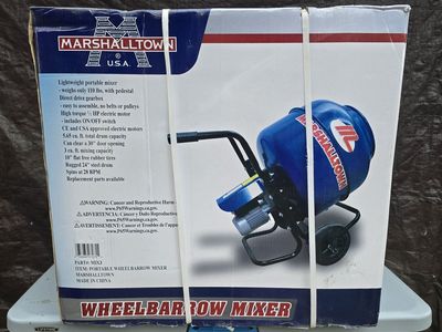 Marshalltown 0.5 HP Concrete Mixer