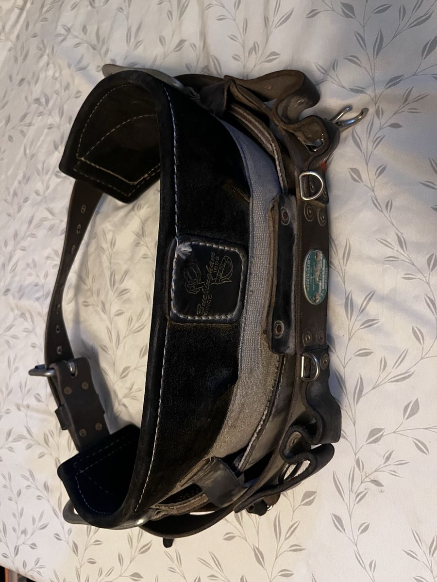 Buckingham P/N 1993S Lineman Climbing Belt & Gaffs - Size 22 - Made in USA