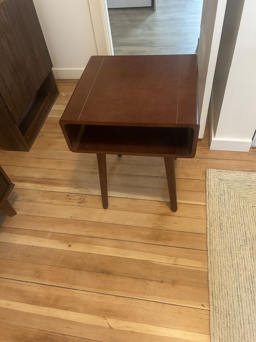 mid century modern End Table espresso