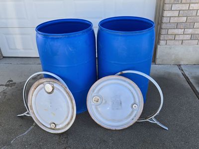 Clean 50 gallon barrels