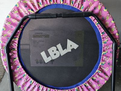 kids mini trampoline with handle bars