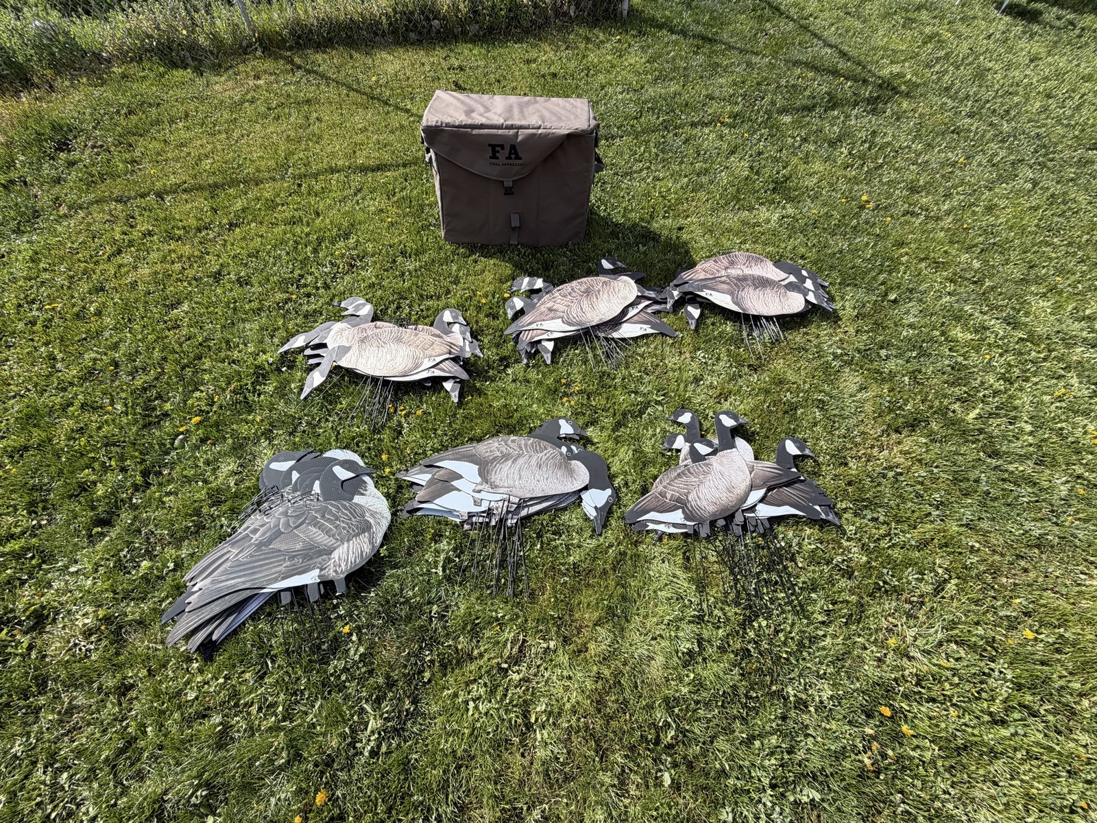 6 Dozen Goose Silo Decoys And Bag