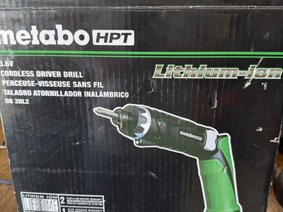 Metabo HPT DB3DL2 3.6V Lithium-Ion Cordless Driver Drill w/ 2x Batteries