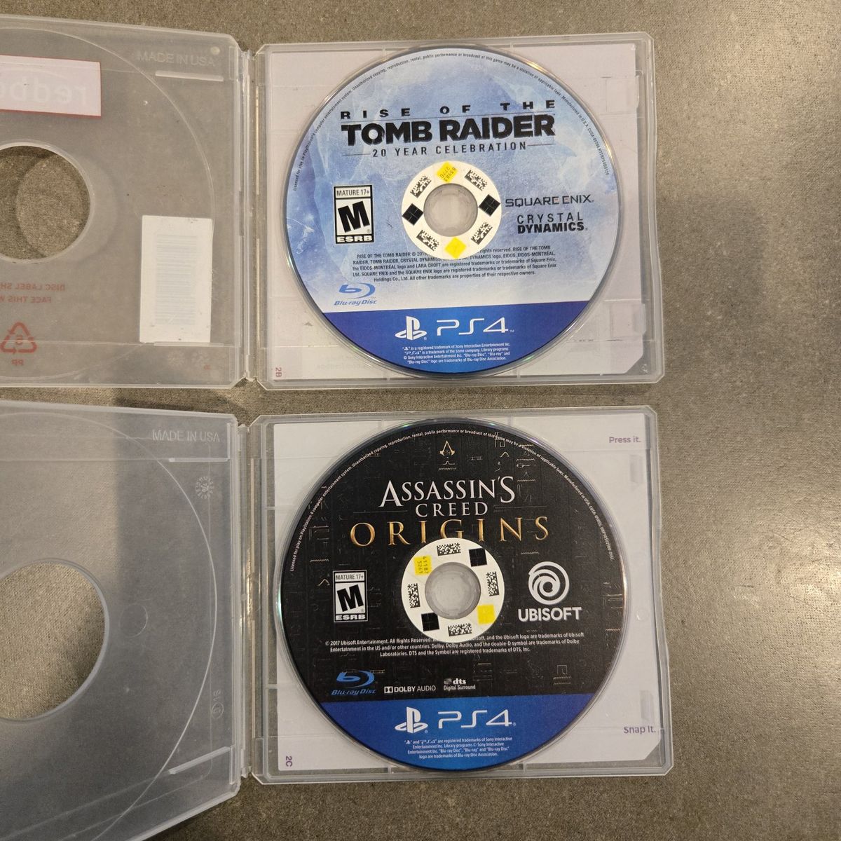 Rise of the Tomb Raider & Assassin's Creed Origins PS4 Games