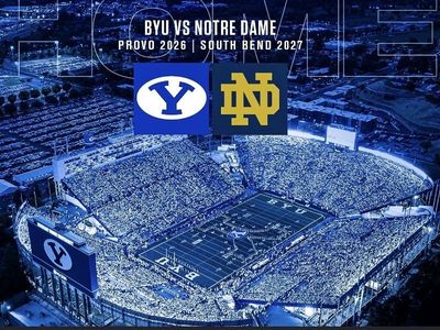 2-BYU vs NOTRE DAME- Lower Bowl Stadium Sec 46 Row 36 Seats 32&33 (Aisle seat)- Oct 17th -With Stadium Chairs - W/ parking pass