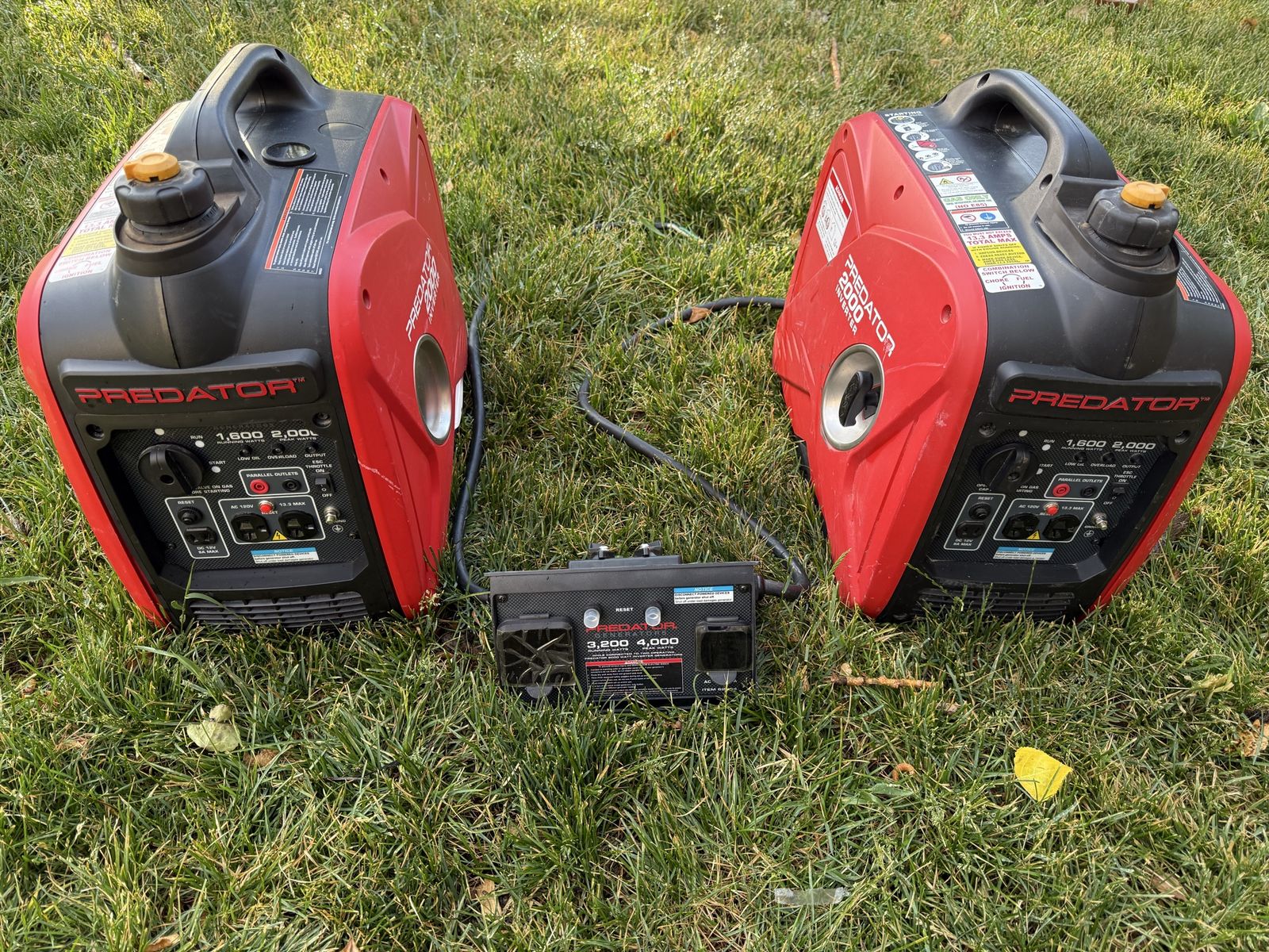 2 predator 2000 watt generators