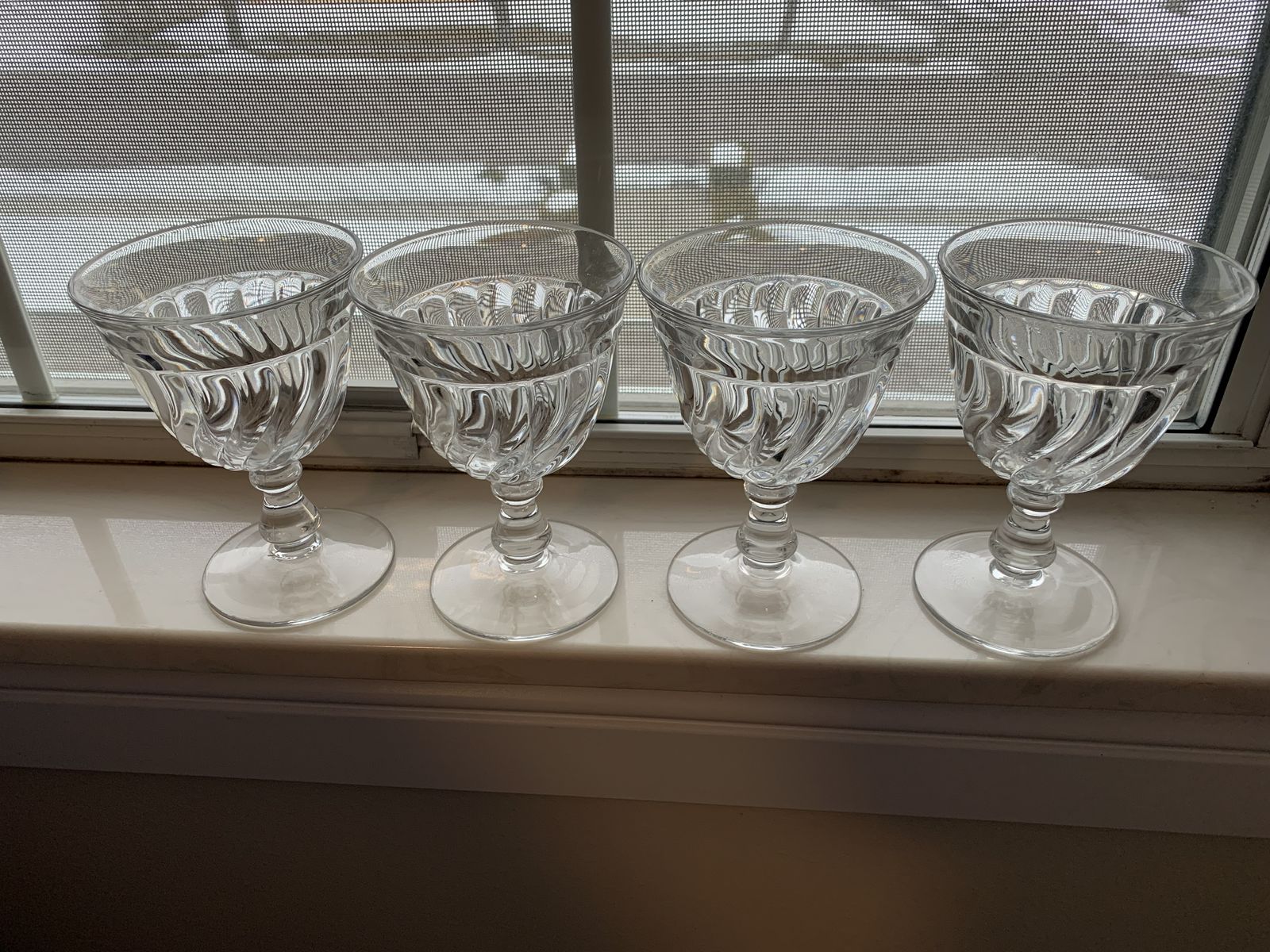 Fostoria Colony vintage water goblets clear glass 5 available
