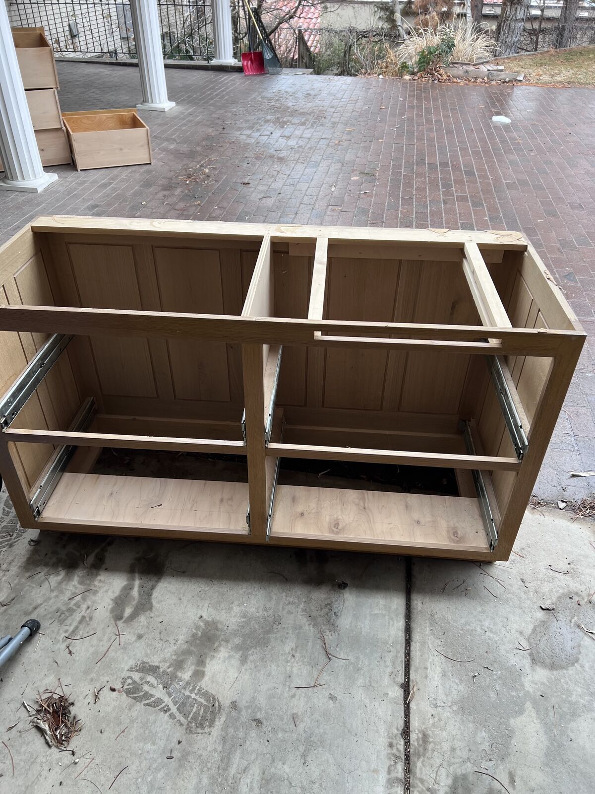 Island counter with granite top