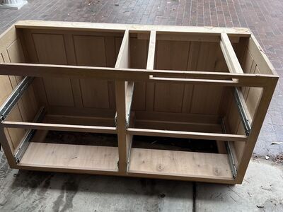 Island counter with granite top