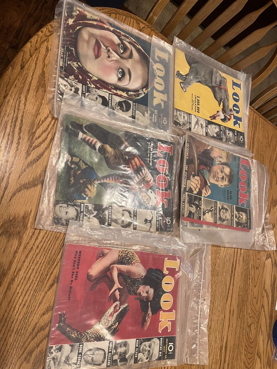 Vintage Look Magazines Lot of 7: 6 from 1937 & 1 from 1958