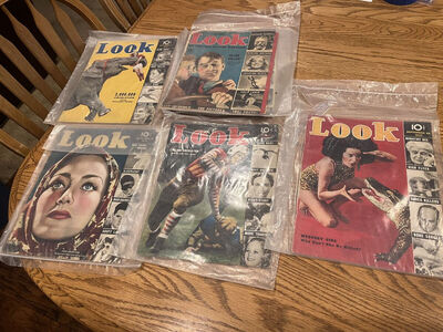 Vintage Look Magazines Lot of 7: 6 from 1937 & 1 from 1958