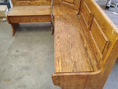 Corner benches and table solid oak
