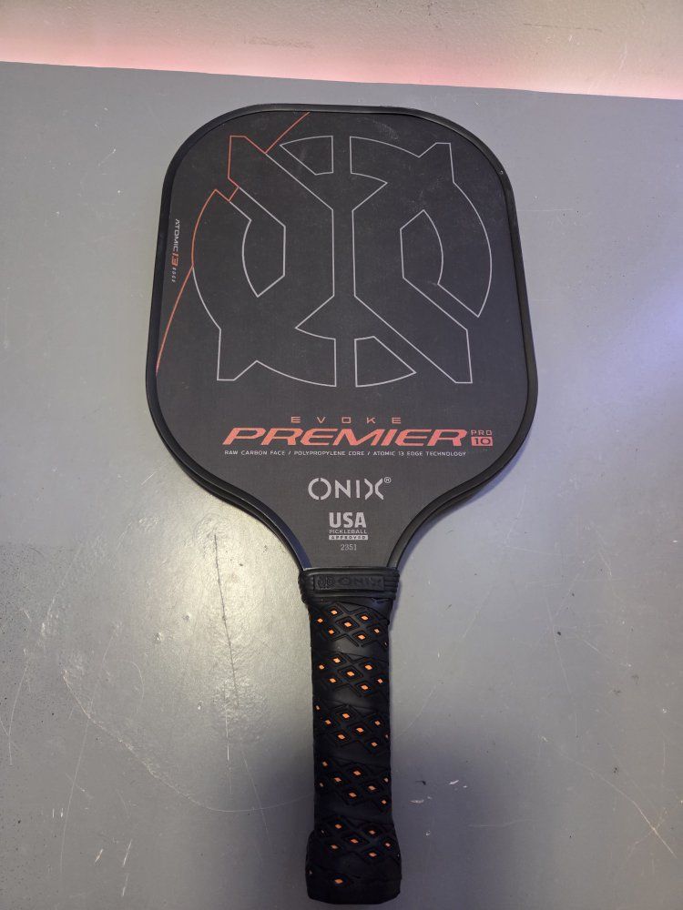 ONIX Evoke Premier Raw Carbon Pro 10 Pickleball Paddle - USA Pickleball Approved