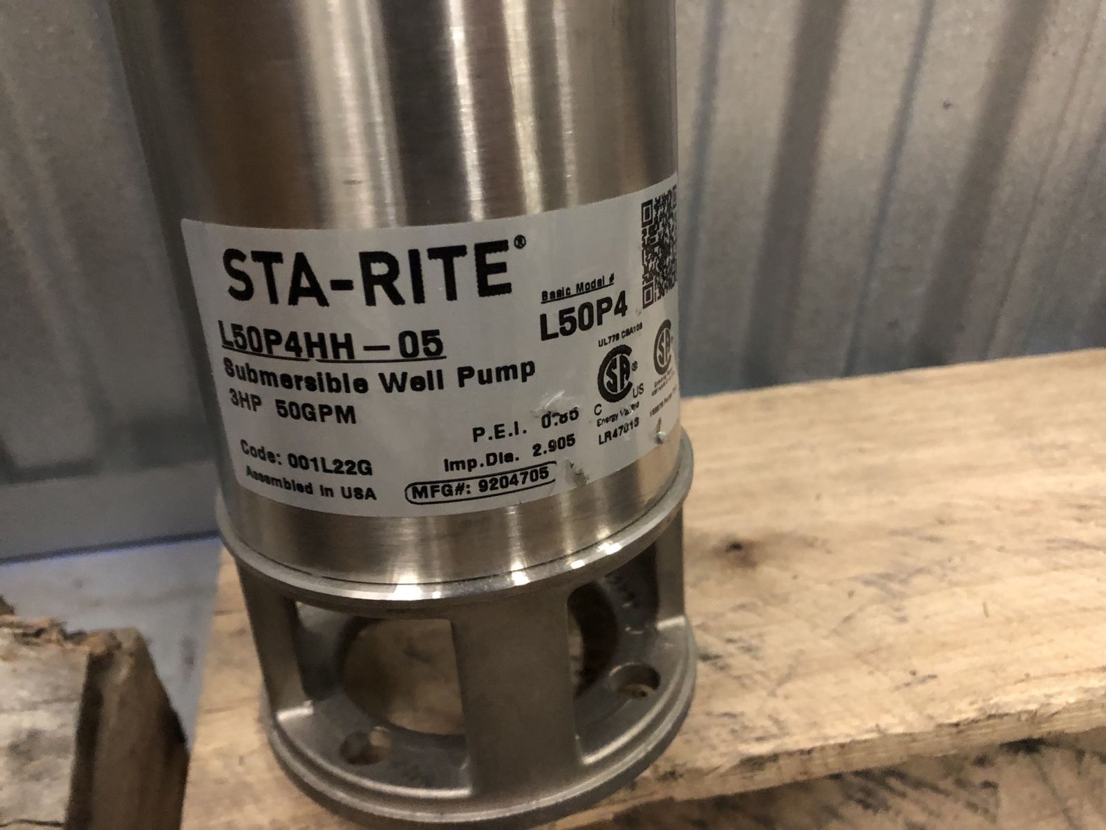 Submersible well pump Pentair Sta-Rite 50 GPM 3 Hp NEW!!