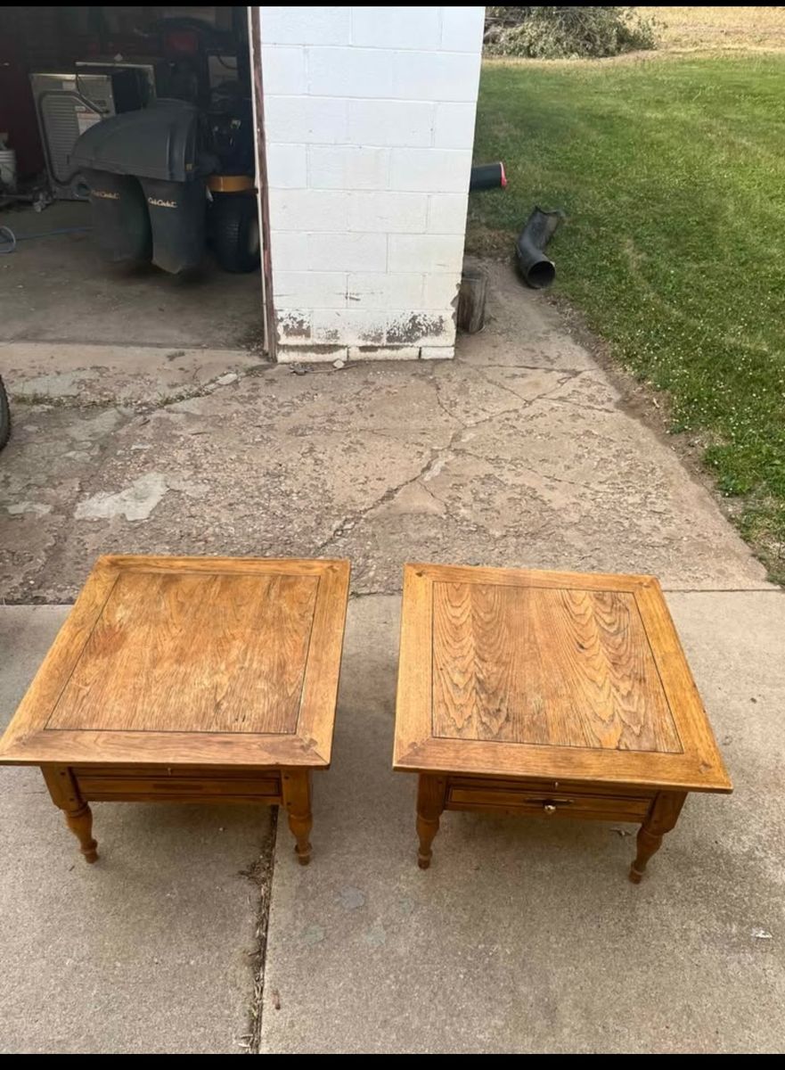 End tables sold as pair