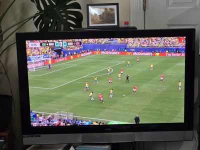 TV: 50" Vizio Plasma flatscreen with built in Soundbar (JV50P)