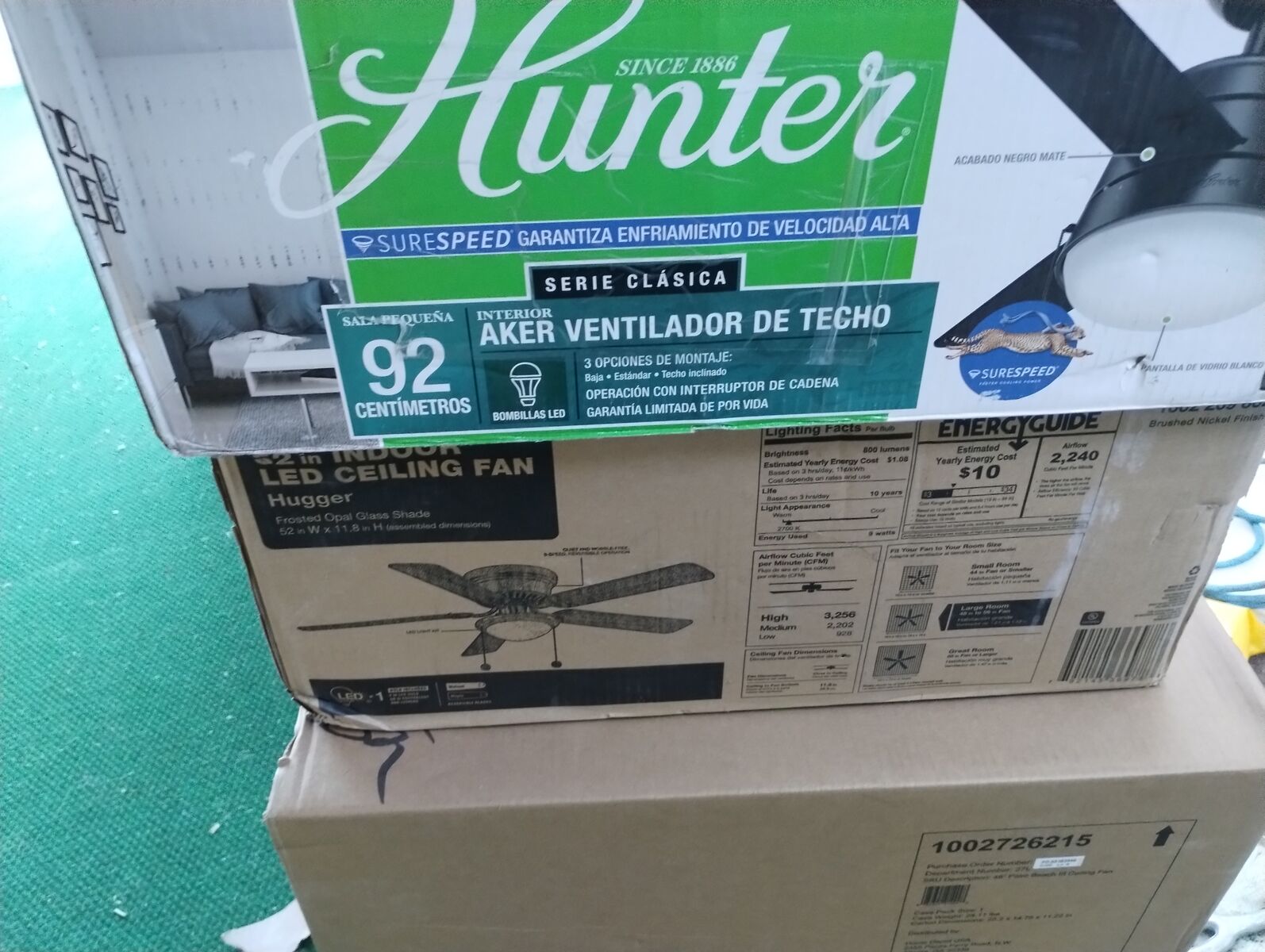 CEALING FANS IN DOOR AND OUT DOOR  MANY SIZES 1/2 PRICE