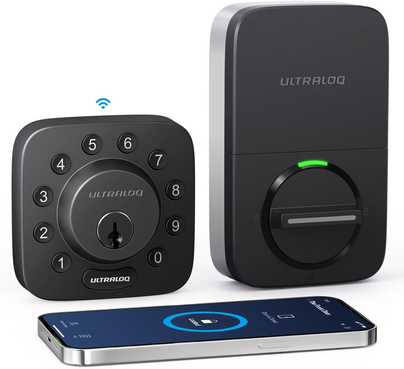 ULTRALOQ U-Bolt WiFi Smart Lock with Door Sensor, App Remote Access