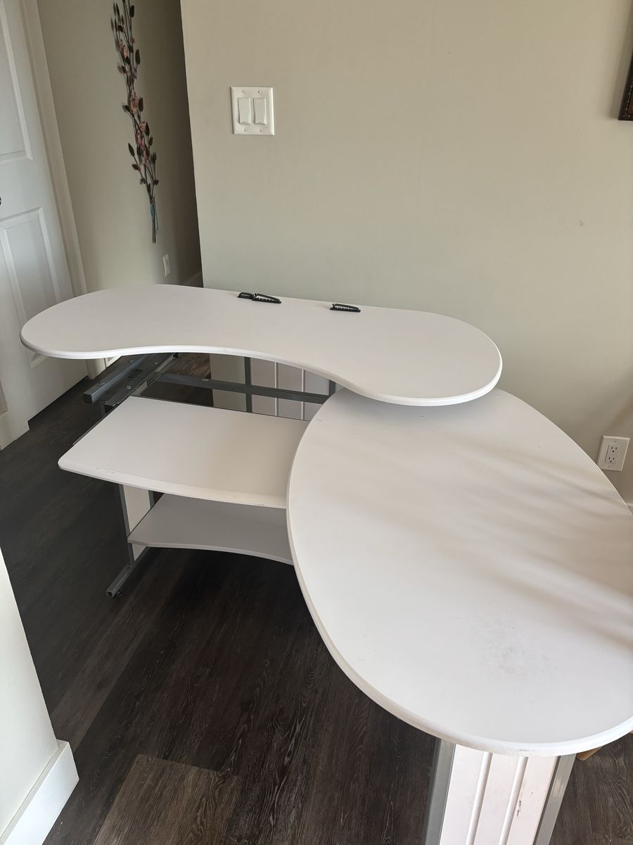 White Corner Desk $40