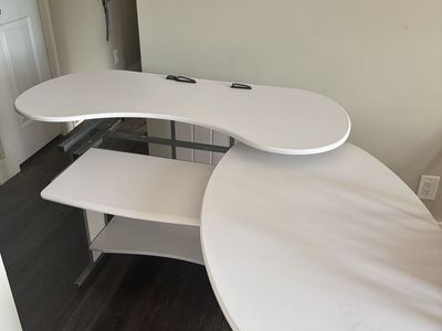 White Corner Desk $40