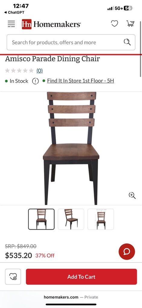 Premium Amisco Dining Chairs