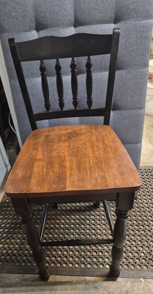 Large wood bar stool (1 only)