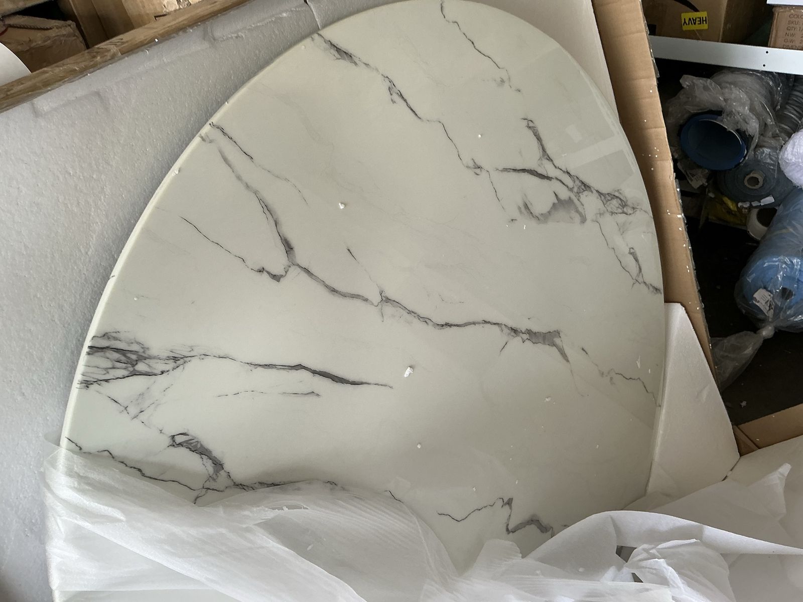 48” Round Faux-Marble Tabletop Only