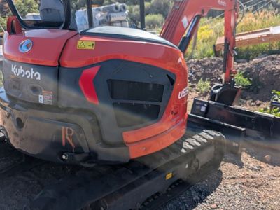5 Ton Mini Excavator Rental – Kubota U55 – Tight Tail Swing – Delivery Available