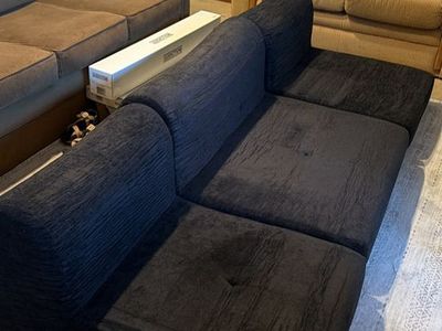 Black 3-Piece Boneless Modular Sofa