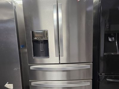GREAT WHIRLPOOL STAINLESS STEEL 4 DOOR FRIDGE! W-WARRANTY