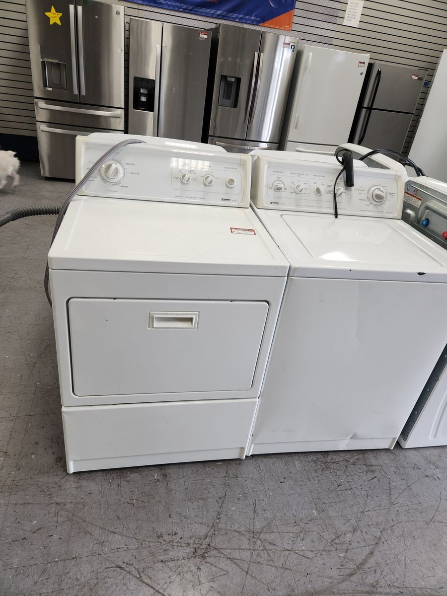 Kenmore 90 Series Washer & Dryer Set - White, Top Load Washer, Electric Dryer