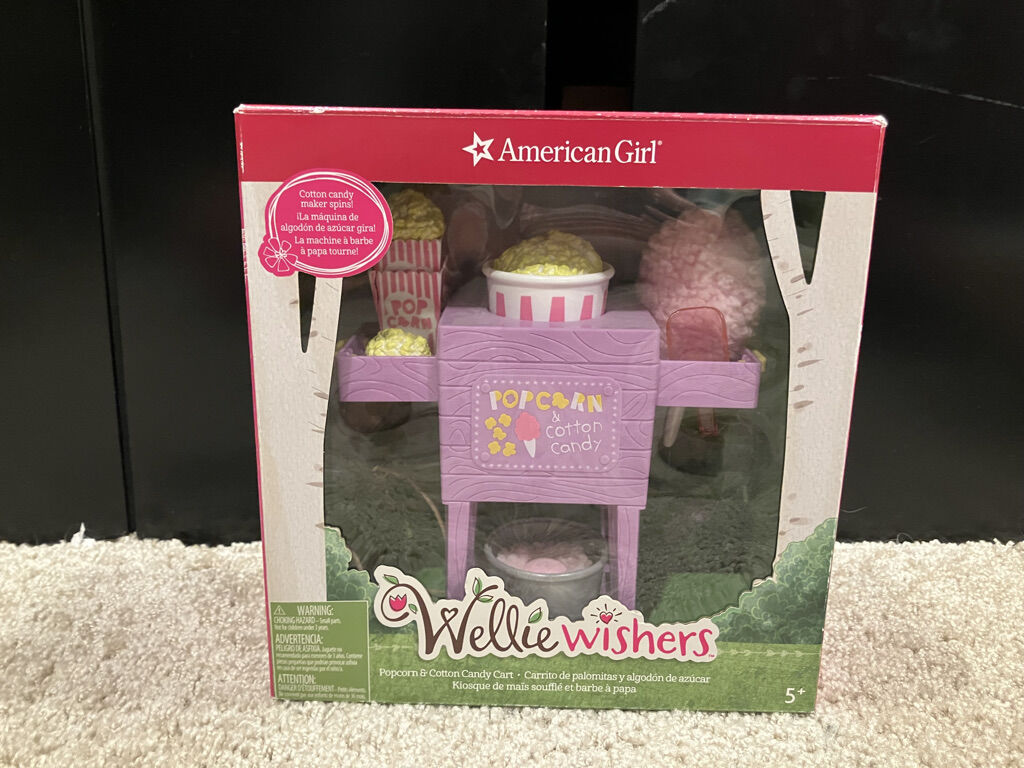 American Girl Wellie Wishers Popcorn and Cotton Candy Cart