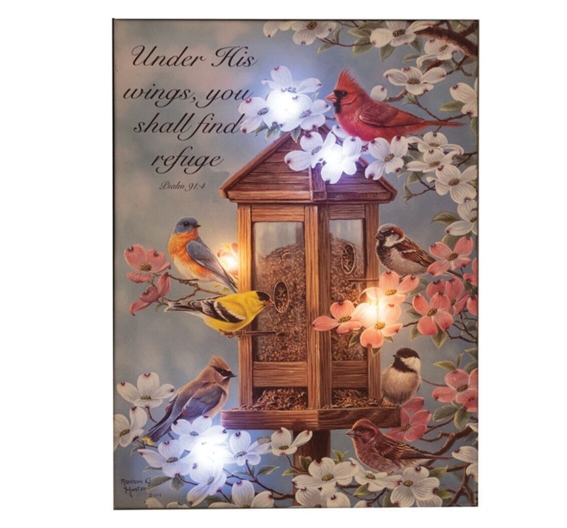 New Under His Wings LED Canvas Size: 12.5" x 16.5"