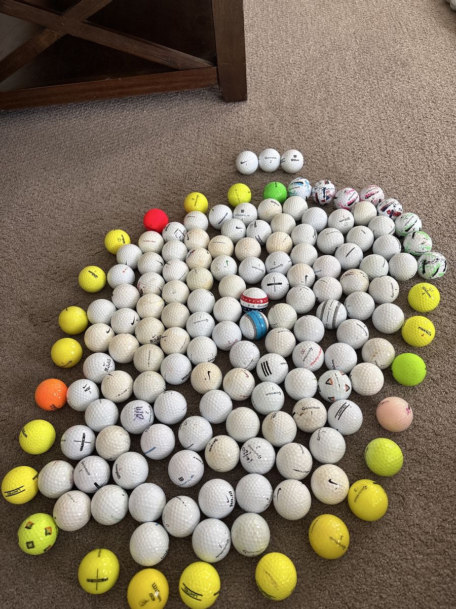 Golf balls - Wilson, Nike, Taylormade: $5 per dozen
