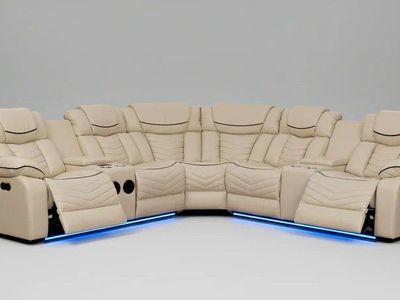 CLEARANCE ENDS SUNDAY – Power Reclining Sectional + Speakers + LED + Charging