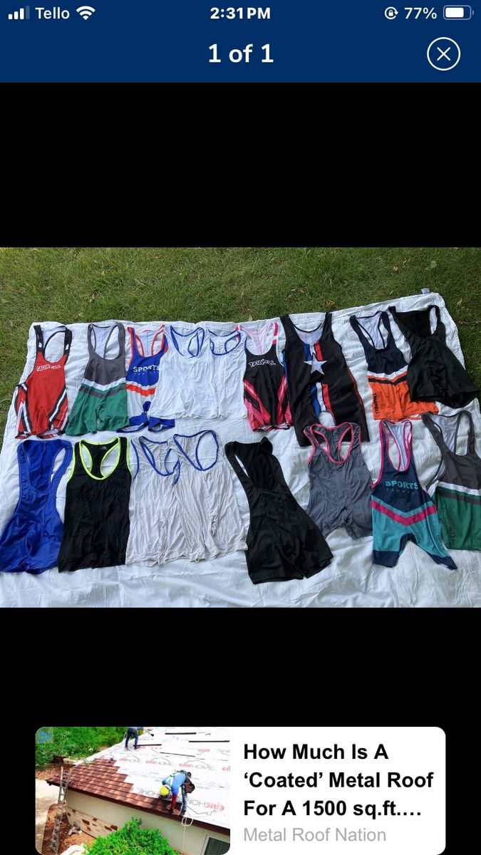 Lot of 15+ Assorted Wrestling Singlets & Sports Tank Tops - Various Brands, Colors