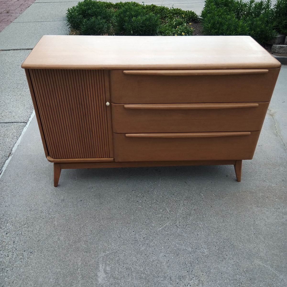 Mid Century Haywood Wakefield buffet with tambour door
