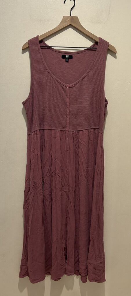 Frye Button Front Sleeveless Long Midi Dress XXL
