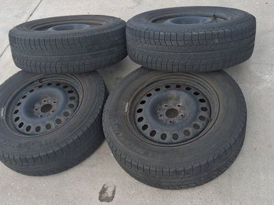Set of 4 Michelin X Green 235/65R17 Winter Tires on Steel Rims 5x114.3