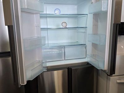 Haier 16.4 Cu. Ft. 4-Door Counter-Depth Refrigerator – Stainless Steel