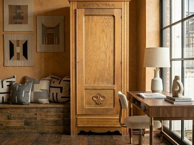 GORGEOUS Antique French Provincial Oak Armoire