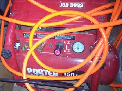 Porter-Cable Job Boss 150 PSI Oil-Free Portable Air Compressor with Hose