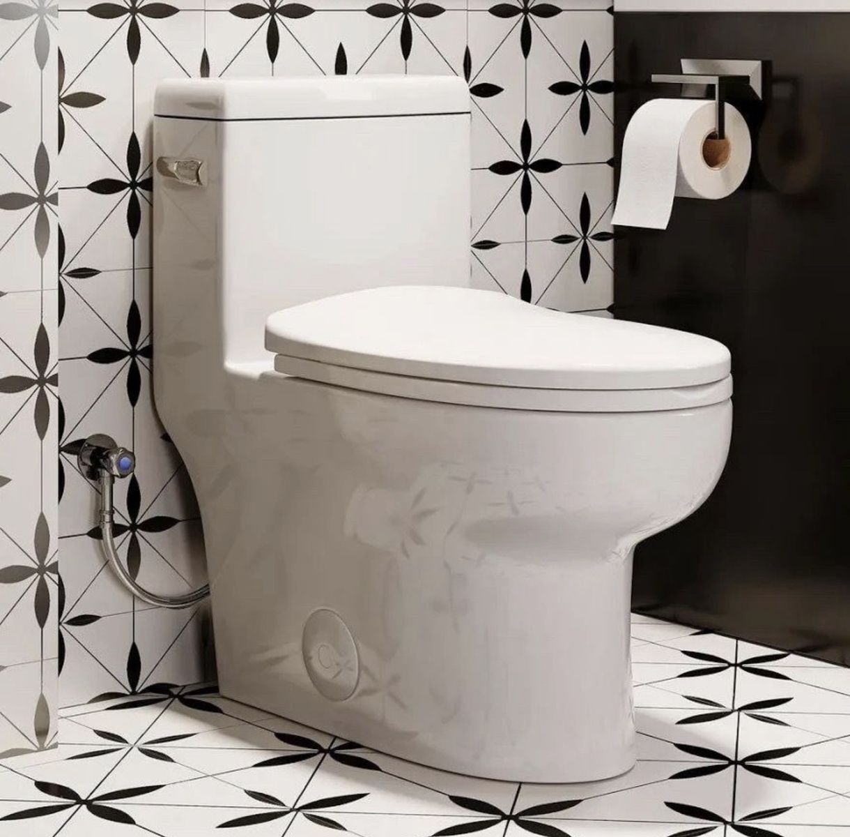 1-Piece 1.28 GPF Single Flush Elongated High Efficiency WaterSense Toilet
