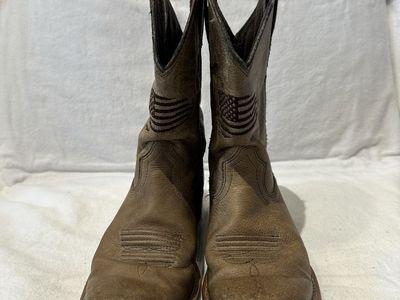 Ariat youth size 1 light, brown Leather patriotic boots