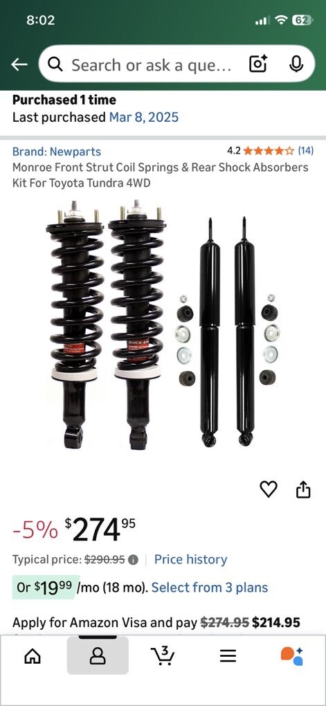 Toyota Tundra Struts & Shocks