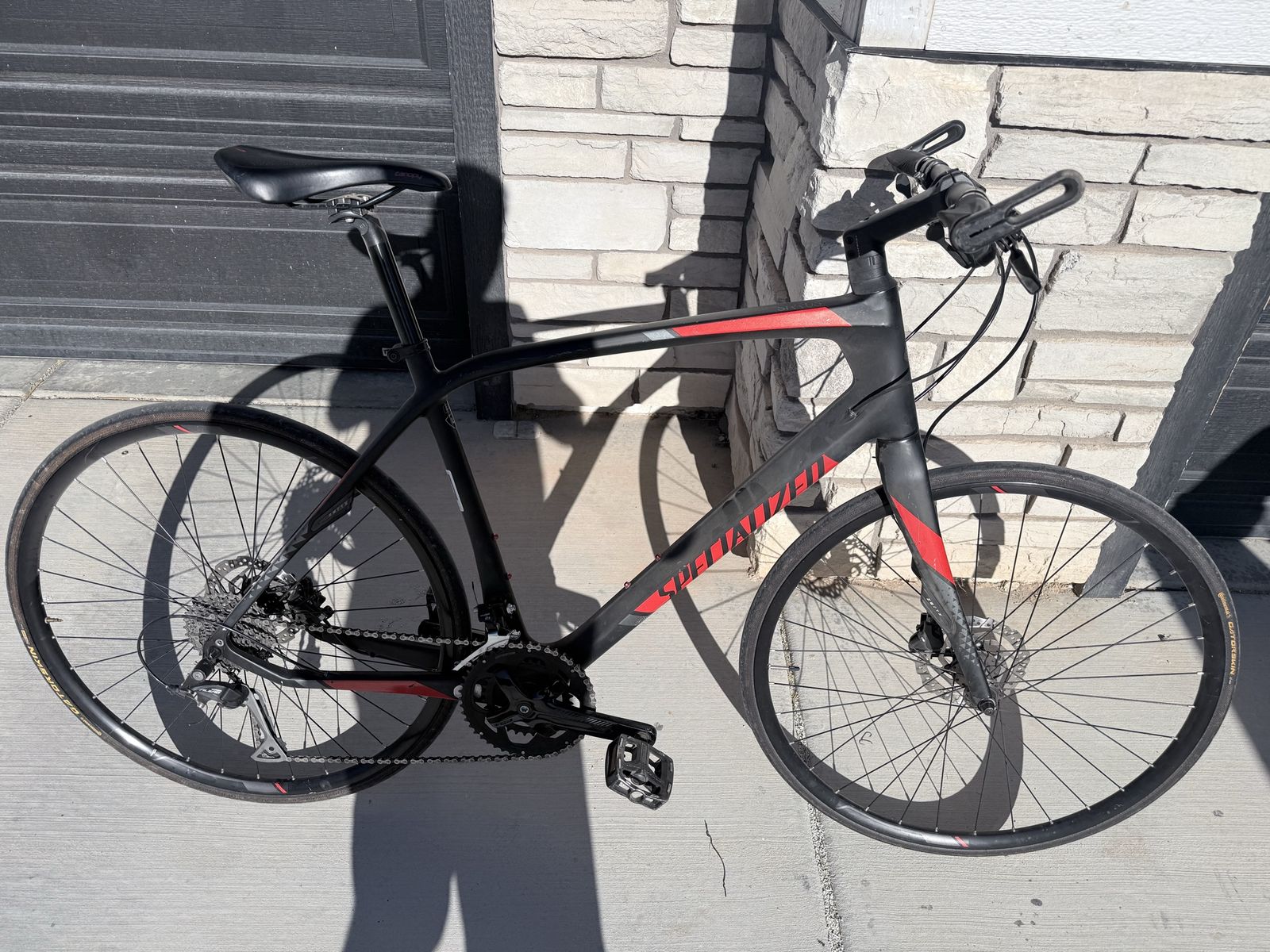 Specialized Sirrus - Carbon Frame Road Bike - Red/Black