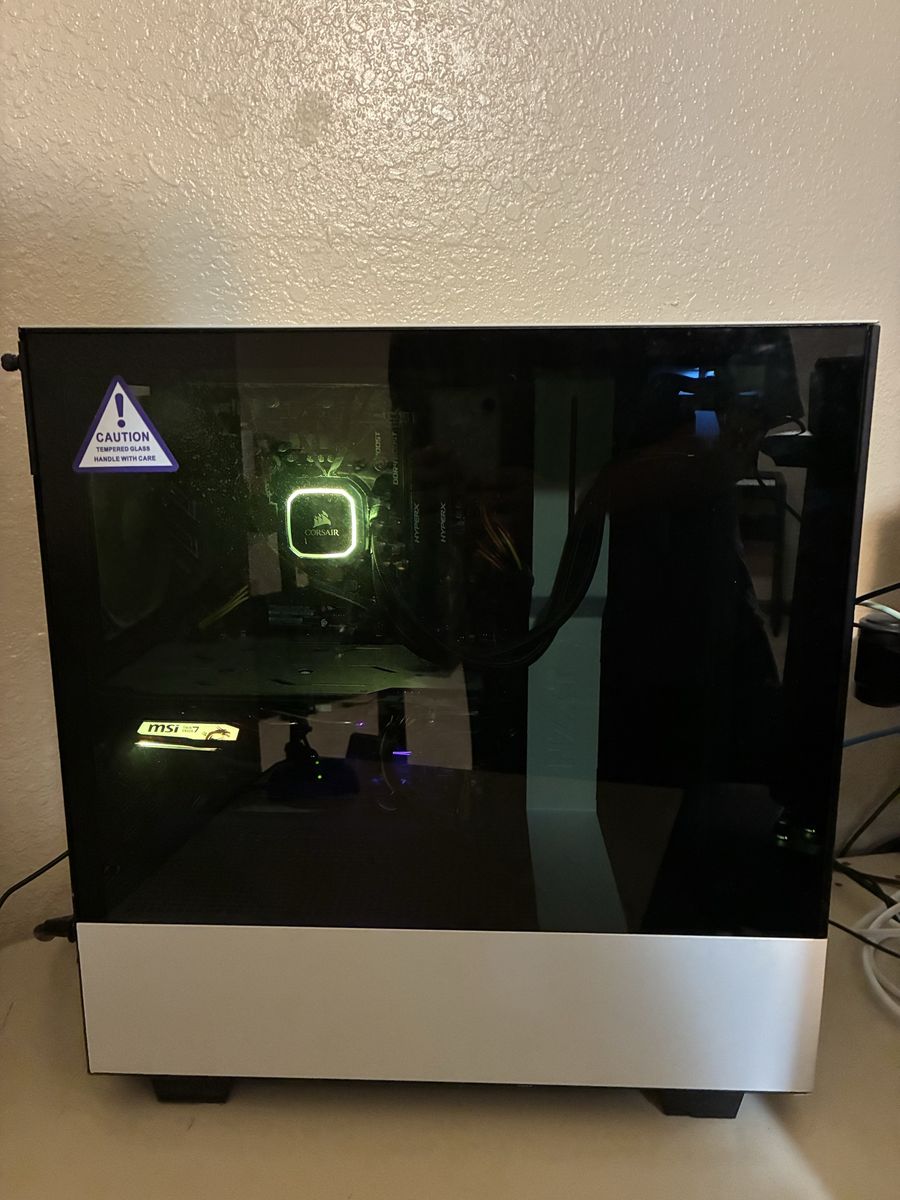 Gaming PC - Intel i7-9700k, GTX 1660 Super, 16GB RAM, 500GB NVMe SSD, NZXT CASE, AIO liquid CPU cooler, MSI Z390-A PRO