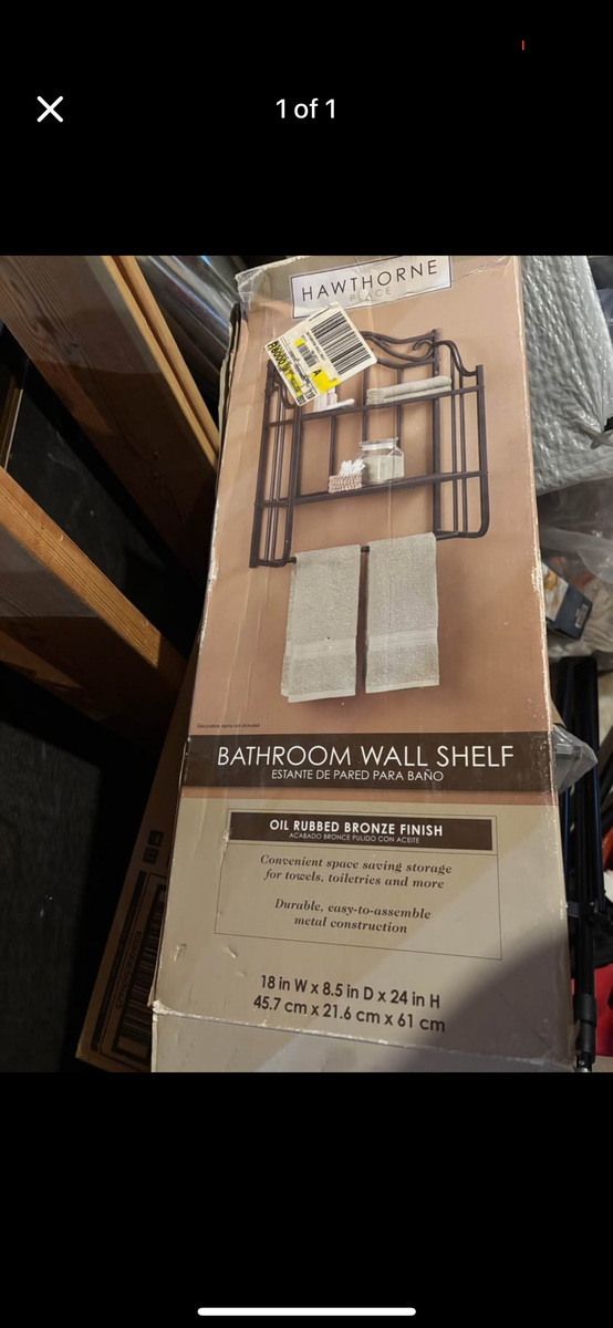 Bathroom wall shelf