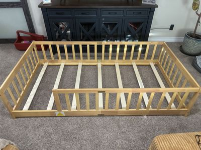 Twin Floor Bed With Slats