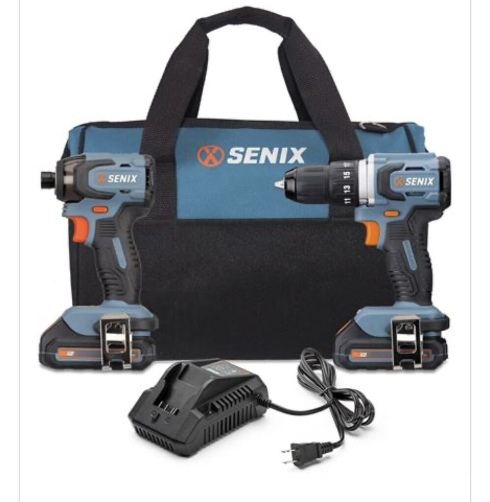New Senix X2 20 Volt Max 2 Piece Cordless Set